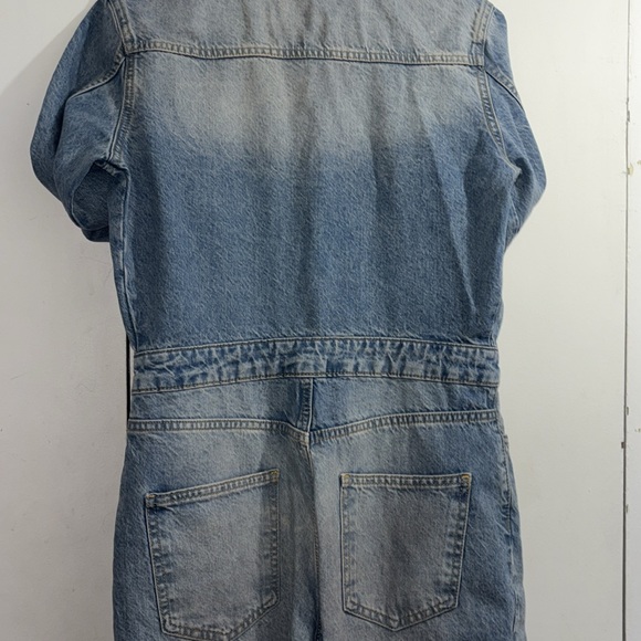 Zara Light Blue Denim Jumpsuit - Picture 9 of 10